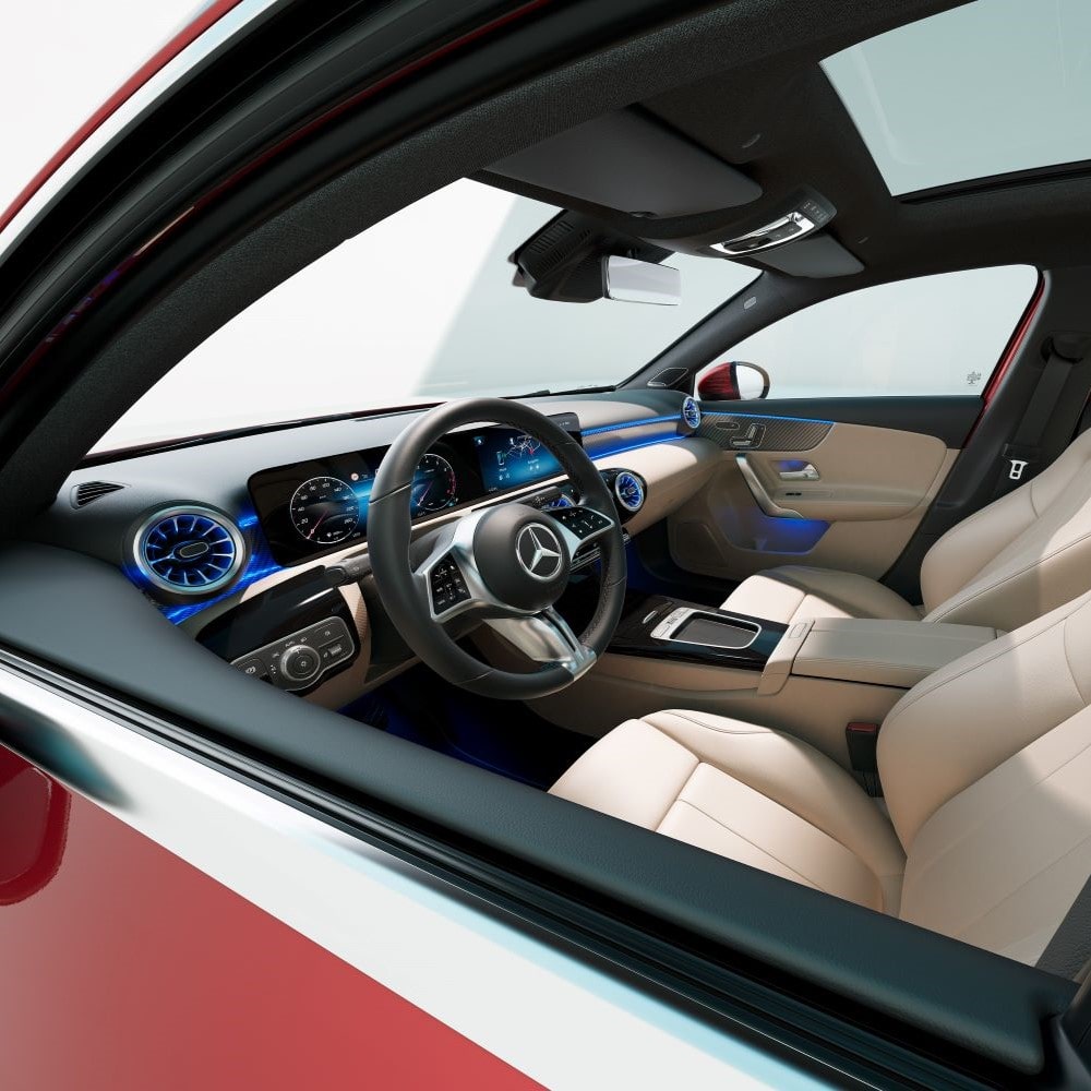 Mercedes-Benz A-Klasse Limousine Interieur Leder Artico beige
