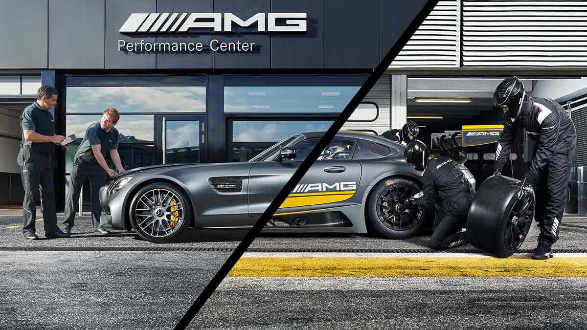 AMG Performance Center Boxenstopp Szene