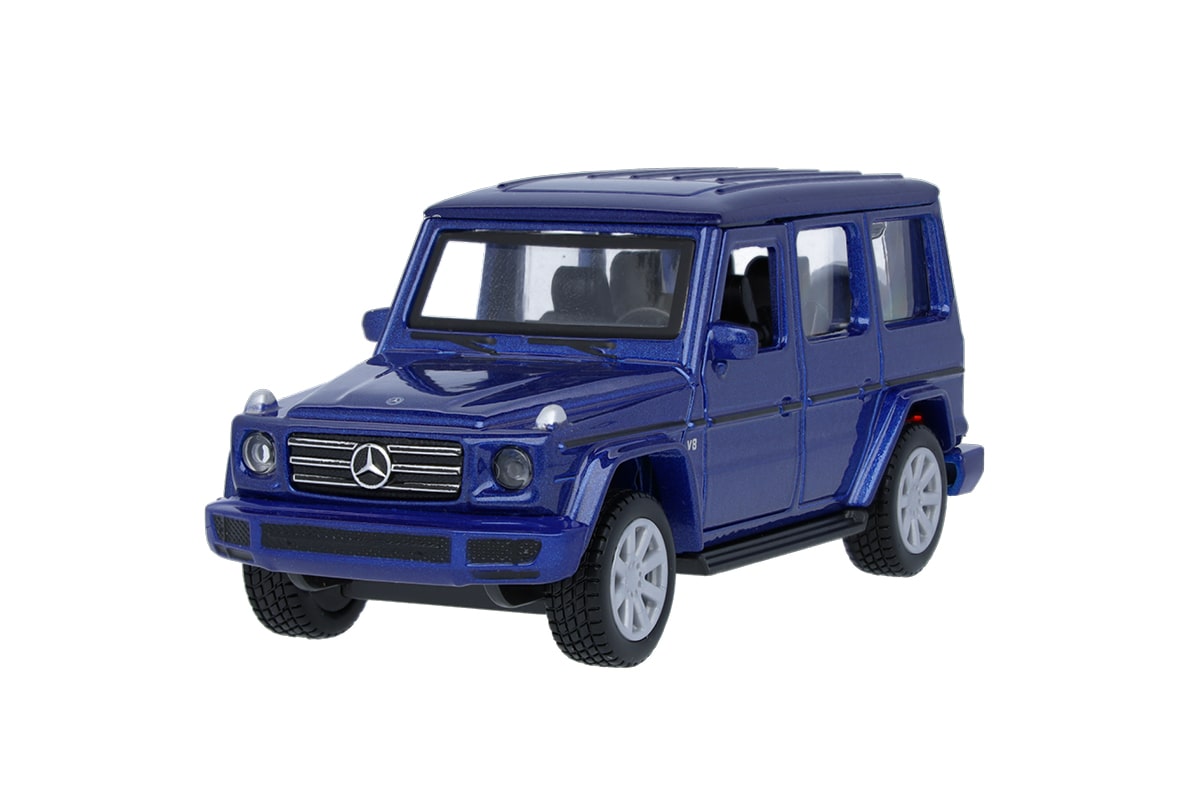 zu sehen ist eine blaue G-Klasse W463